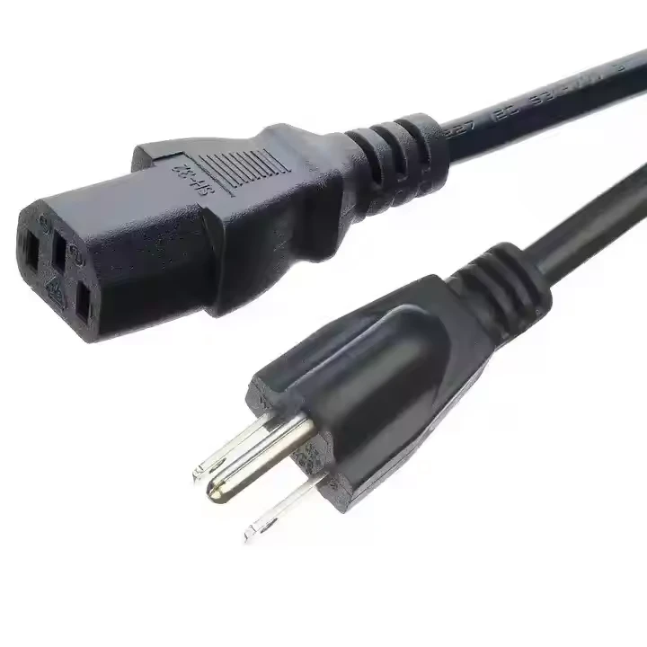 American ETL Standard 3 Prong 1 Tappo elettrico Maschio di alimentazione a terra Maschio Maschio